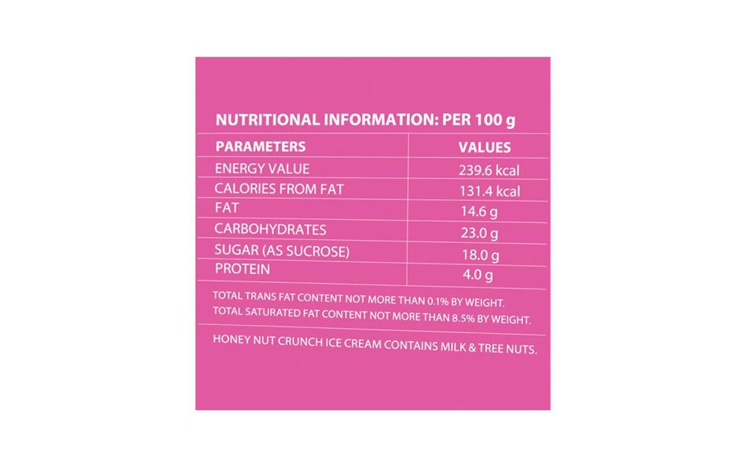 Baskin Robbins Premium Ice Cream Honey Nut Crunch   Pack  450 millilitre
